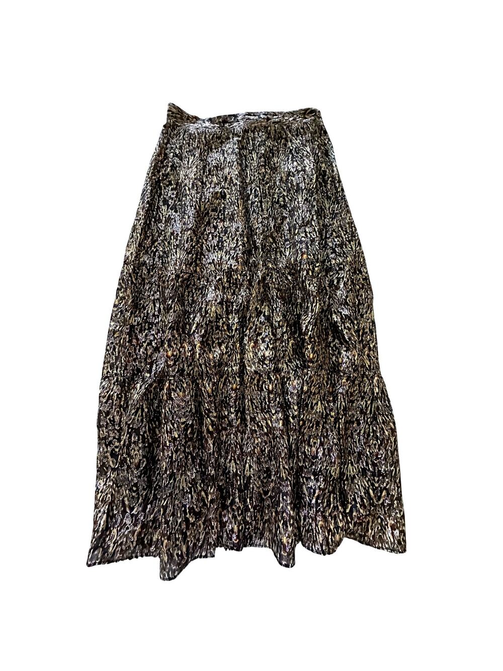 ba&sh Paris Metallic Midi Skirt A Line Womens